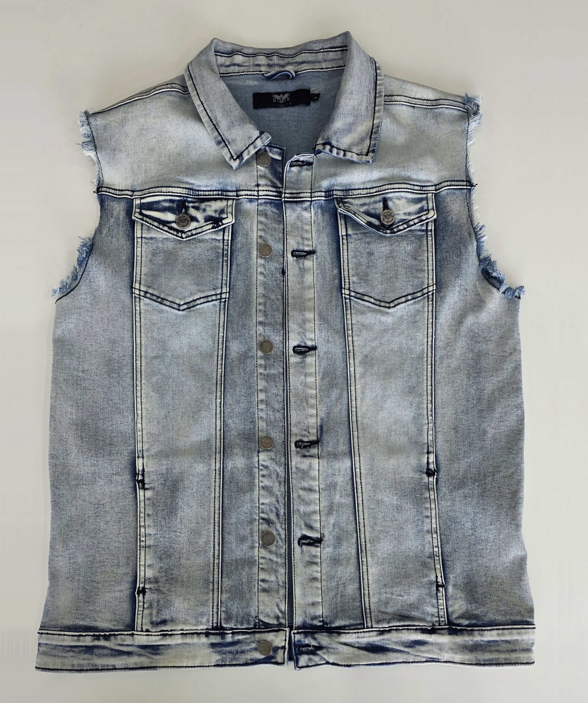 Veste à patchs bleue claire de marque Black Premium - tailles S à 3XL