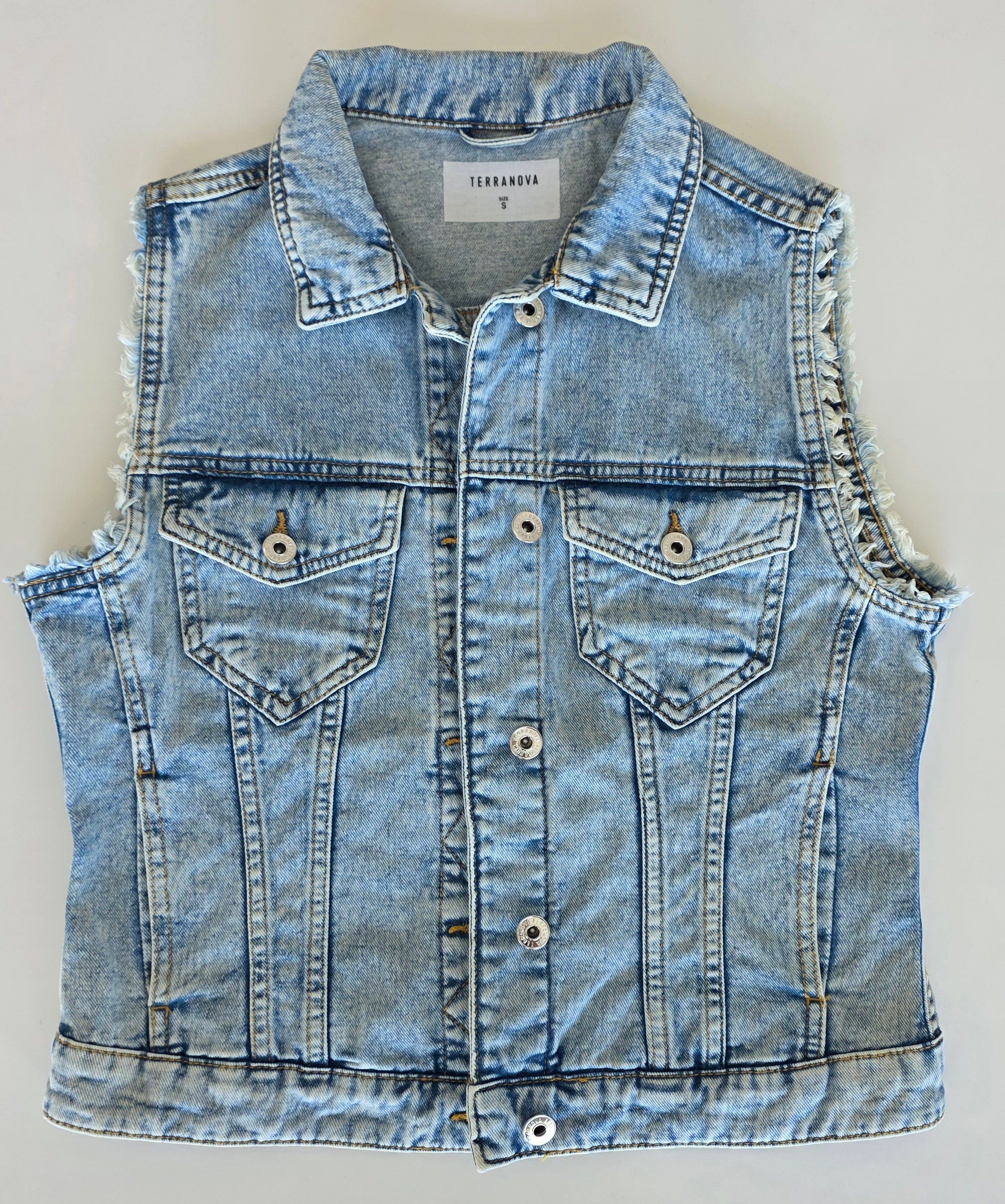 Veste à patchs bleue clair de marque Terranova - taille S