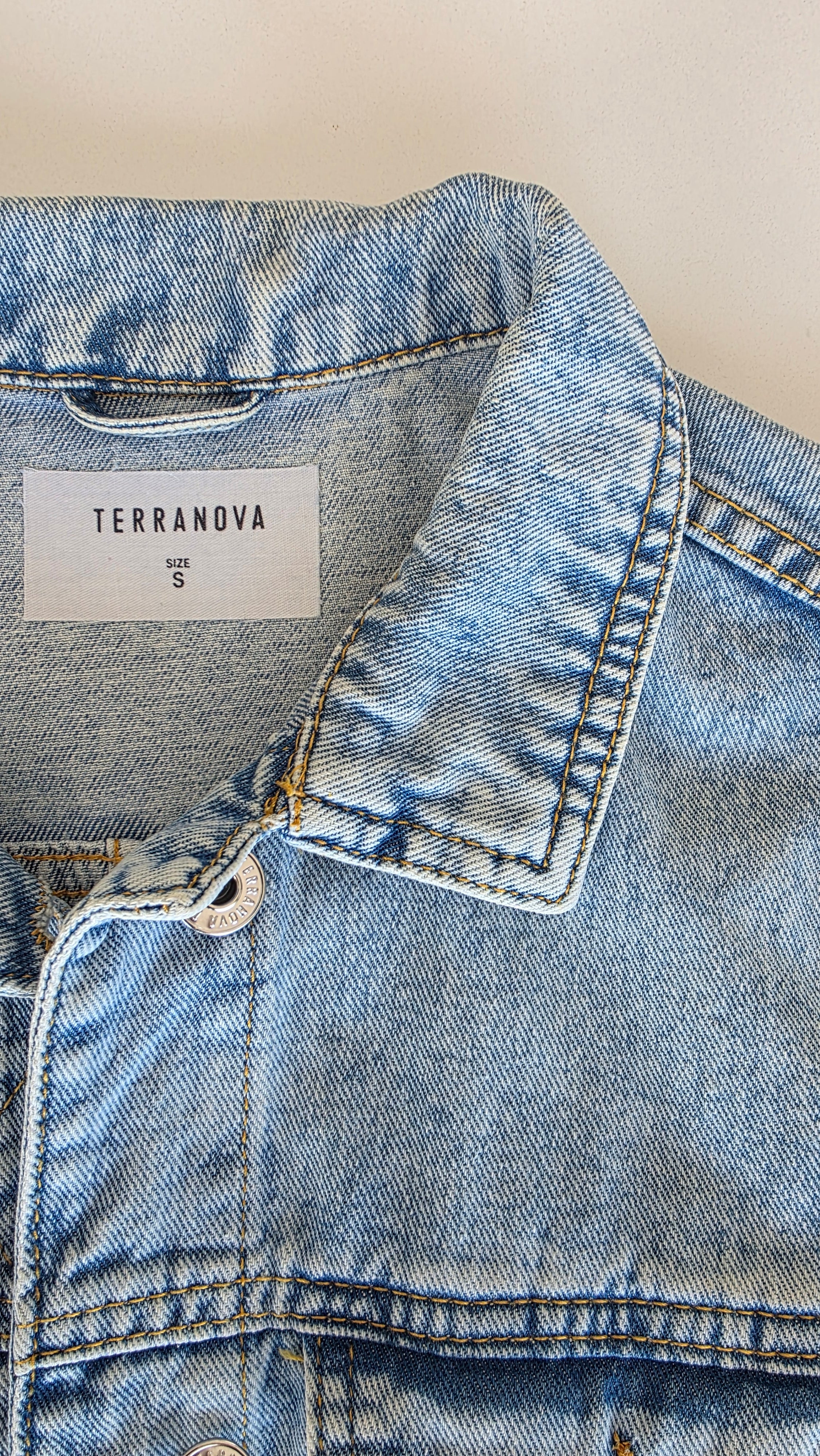 Veste à patchs bleue clair de marque Terranova - taille S