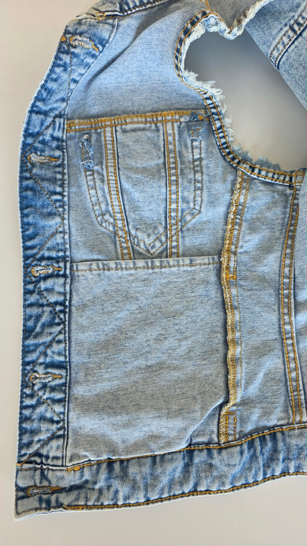 Veste à patchs bleue clair de marque Terranova - taille S