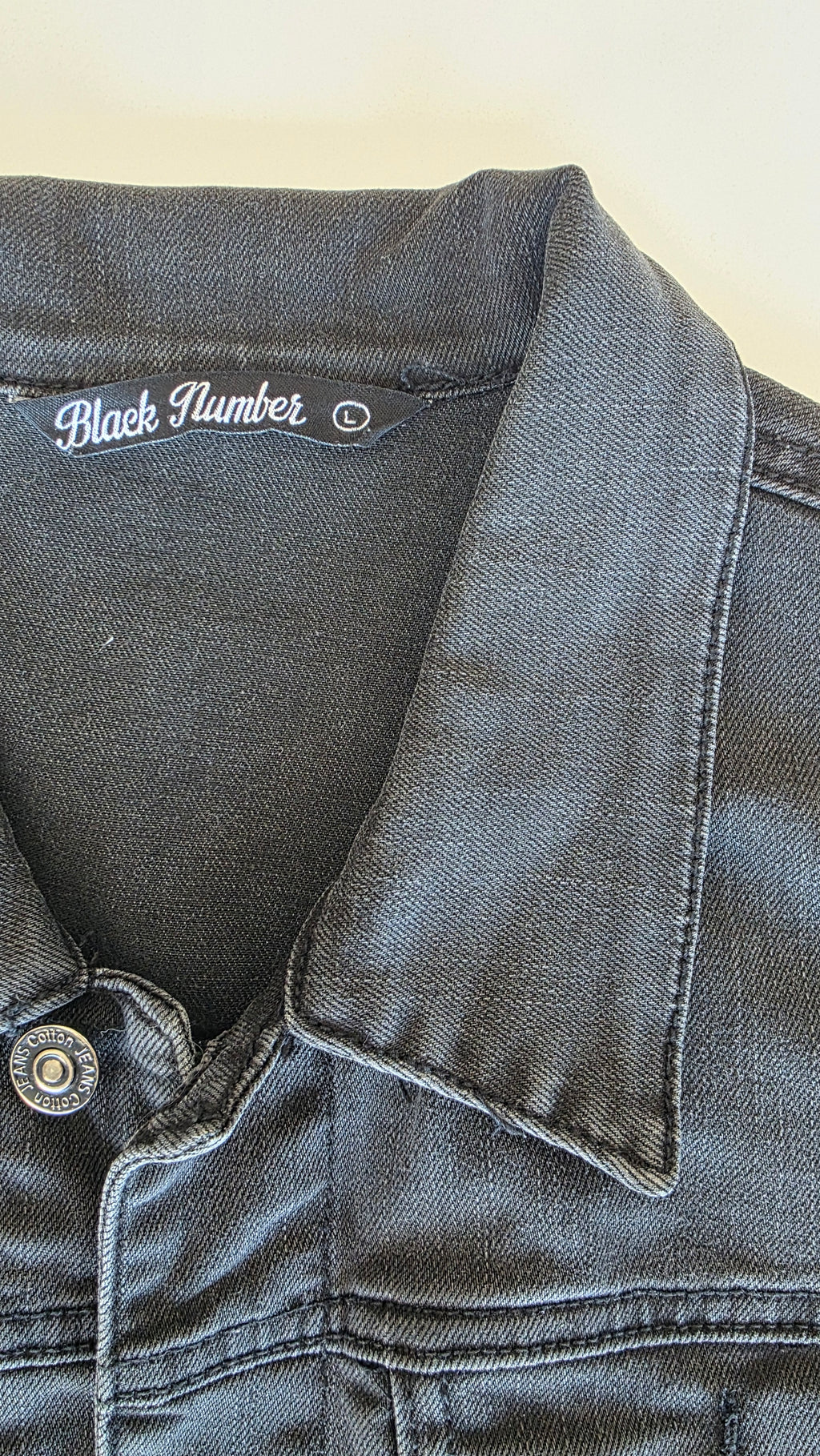 Veste à patchs gris anthracite de marque Black Number - taille L