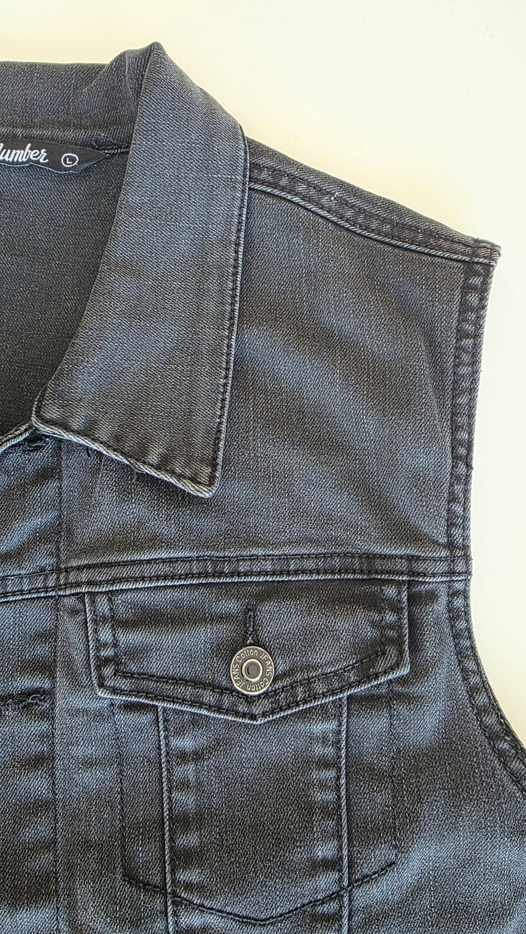 Veste à patchs gris anthracite de marque Black Number - taille L