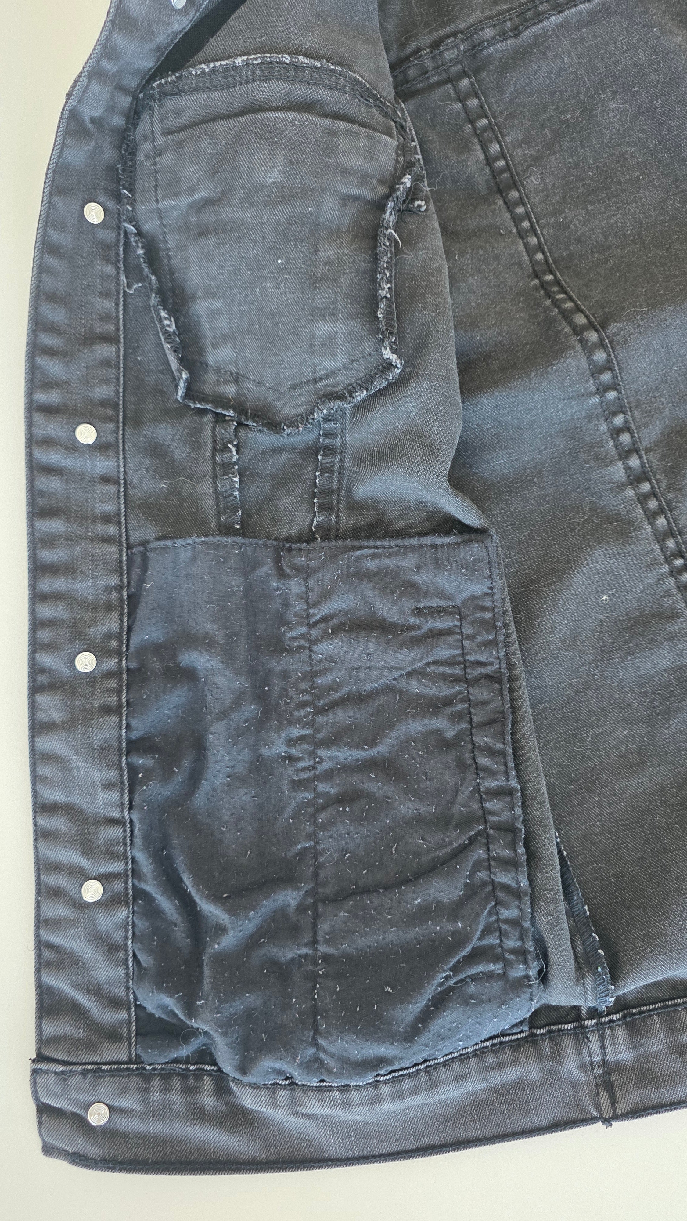 Veste à patchs gris anthracite de marque Black Number - taille L