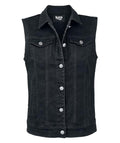 Schwarze Jacke mit Aufnähern – Größen S bis 3XL