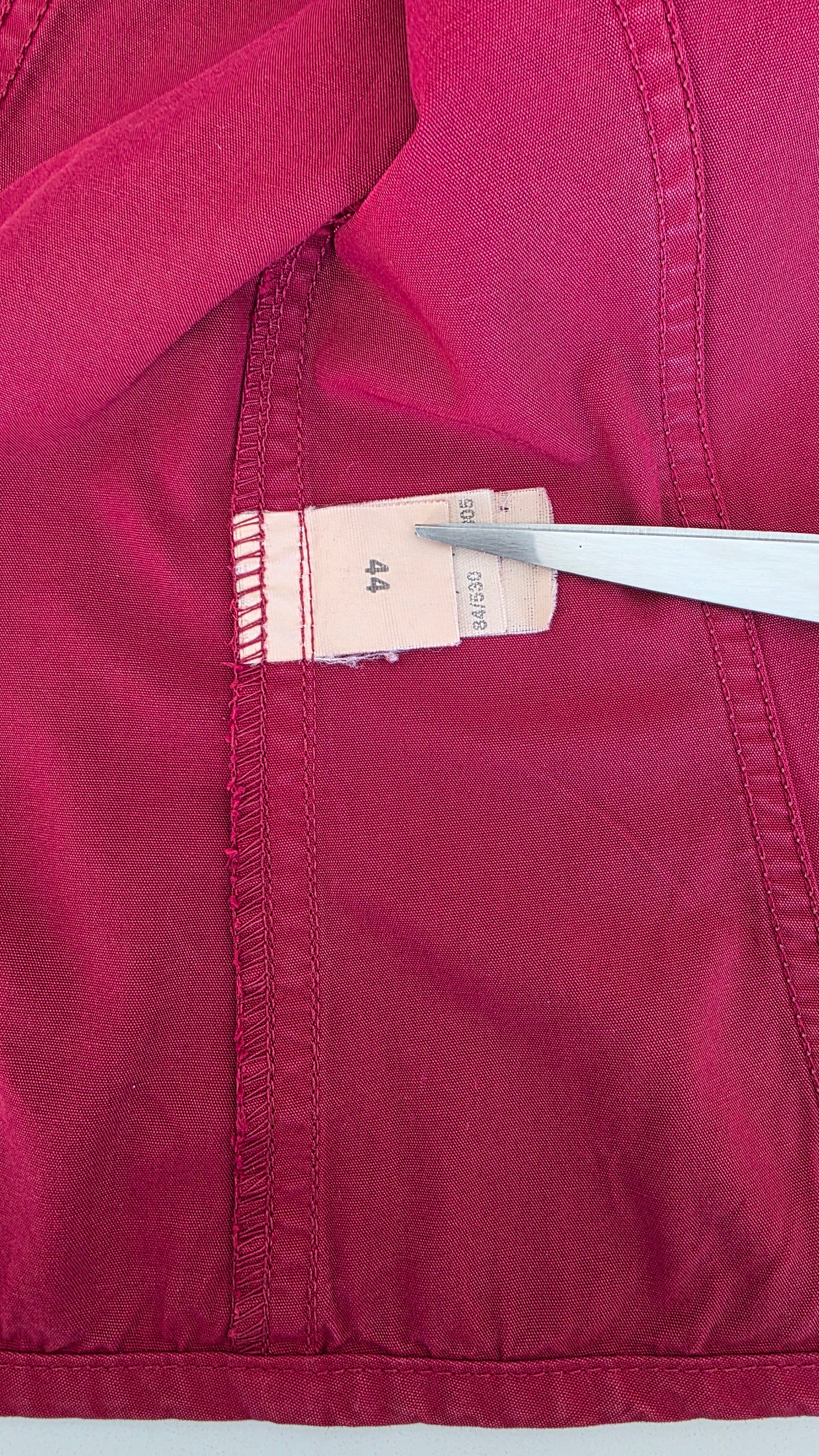 Veste à patchs rouge bordeaux de marque New Penny - taille L