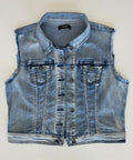 Veste à patchs bleue clair de marque Vila - taille L