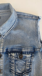 Veste à patchs bleue clair de marque Vila - taille L