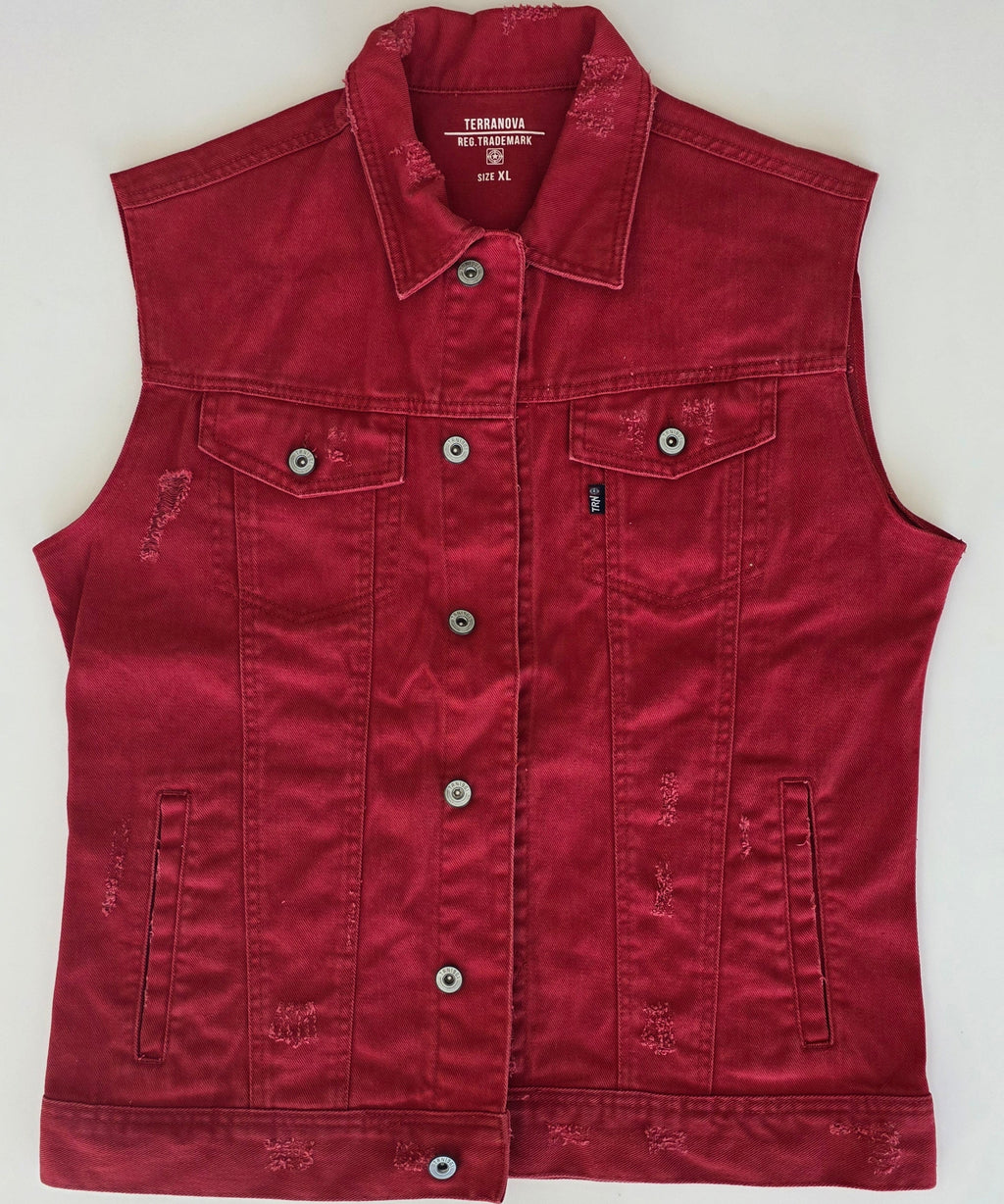 Veste à patchs rouge de marque Terranova - taille XL