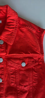 Veste à patchs orange de marque BZB - taille S