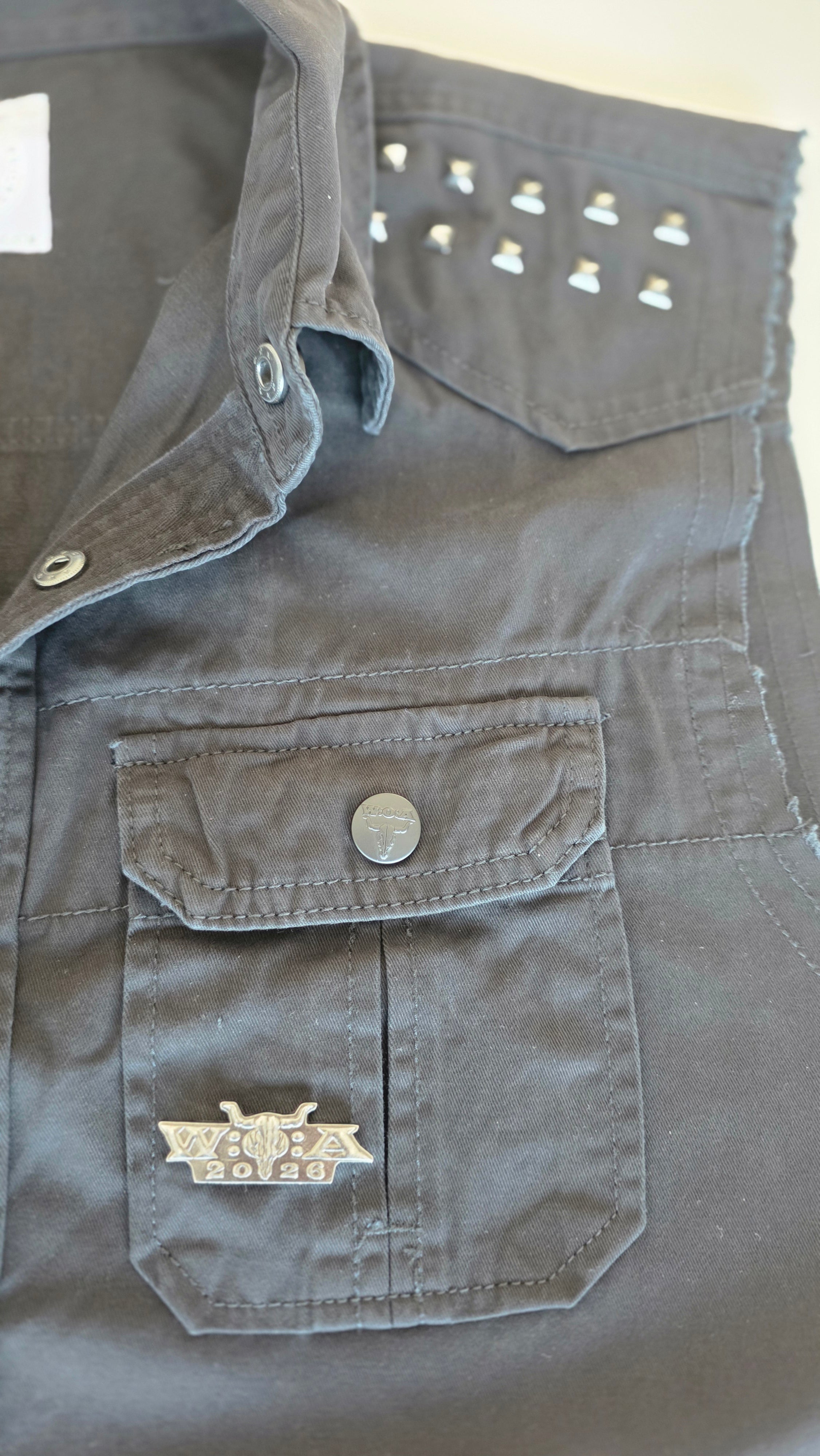 Veste à patchs noire de marque Wacken Open Air 2026 - taille L
