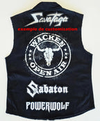 Veste à patchs noire de marque Wacken Open Air 2026 - taille L