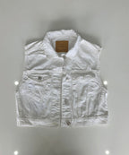 Veste à patchs blanche de marque Stradivarius - taille S