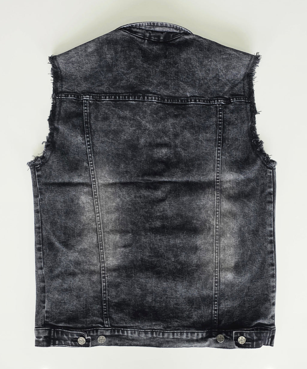 Schwarze Jacke mit Aufnähern – Größen S bis 3XL