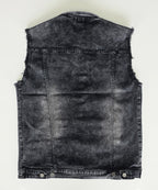 Schwarze Jacke mit Aufnähern – Größen S bis 3XL
