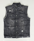 Veste à patchs grise "destroyed" (mais neuve !) de marque Forplay - tailles S à 2XL
