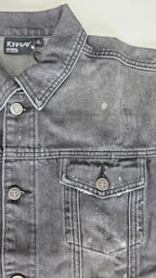 Veste à patchs grise "destroyed" (mais neuve !) de marque Forplay - tailles S à 2XL