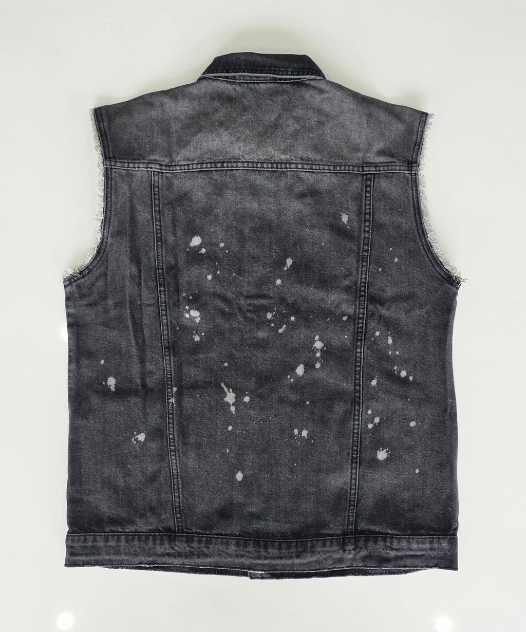Veste à patchs grise "destroyed" (mais neuve !) de marque Forplay - tailles S à 2XL