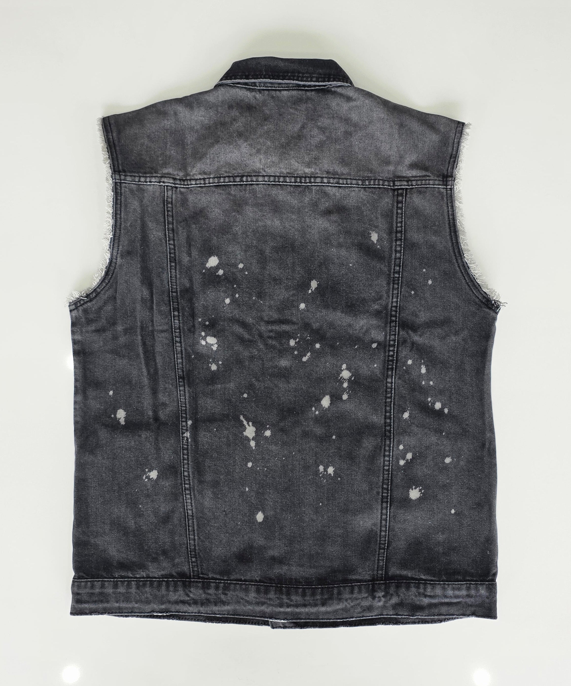 Veste à patchs grise "destroyed" (mais neuve !) de marque Forplay - tailles S à 2XL