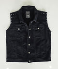 Veste à patchs noire femmes de marque Black Premium avec clous - tailles XL  et 2XL
