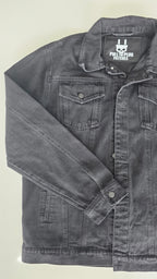 Veste à patchs noire de marque Pull The Plug - taille XL