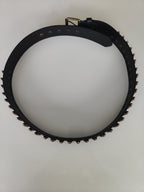 Ceinture noire à balles couleur bronze