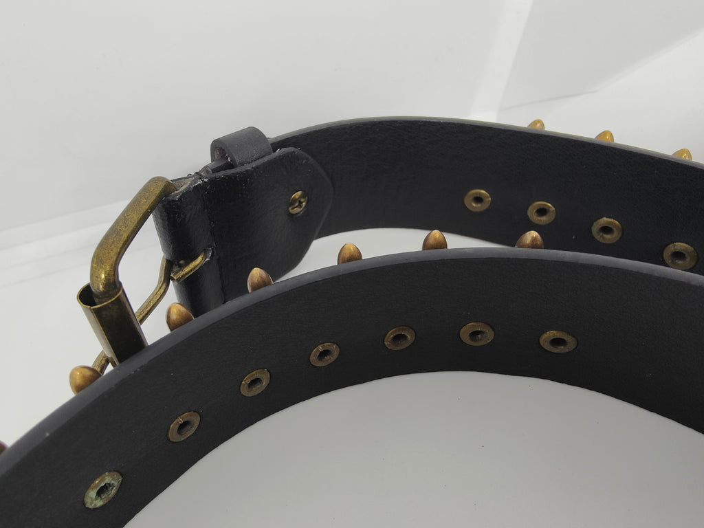 Ceinture noire à balles couleur bronze