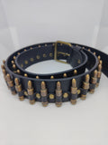 Ceinture noire à balles couleur bronze