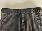 Ceinture noire à balles couleur bronze