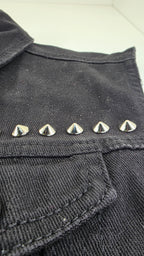 Pointe argentée brillante 10x5 mm en alliage massif fixation à vis - zoom