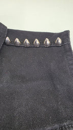Pointe argentée brillante 12x13 mm fixation à vis - zoom