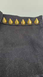 Pointe dorée brillante 12x13 mm fixation à vis - zoom