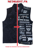Veste à patches sur mesure noire