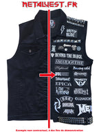 Veste à patches sur mesure noire