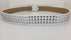 Ceinture blanche robuste et épaisse, clous pyramidaux + 21 au bout - Metalvest