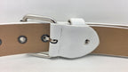 Ceinture blanche robuste et épaisse, clous pyramidaux + 21 au bout - Metalvest