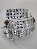 Ceinture blanche robuste et épaisse, clous pyramidaux + 21 au bout - Metalvest