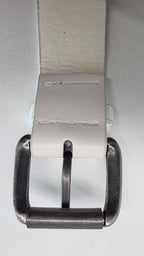 Ceinture blanche robuste et épaisse, croix et clous rivetés - Metalvest