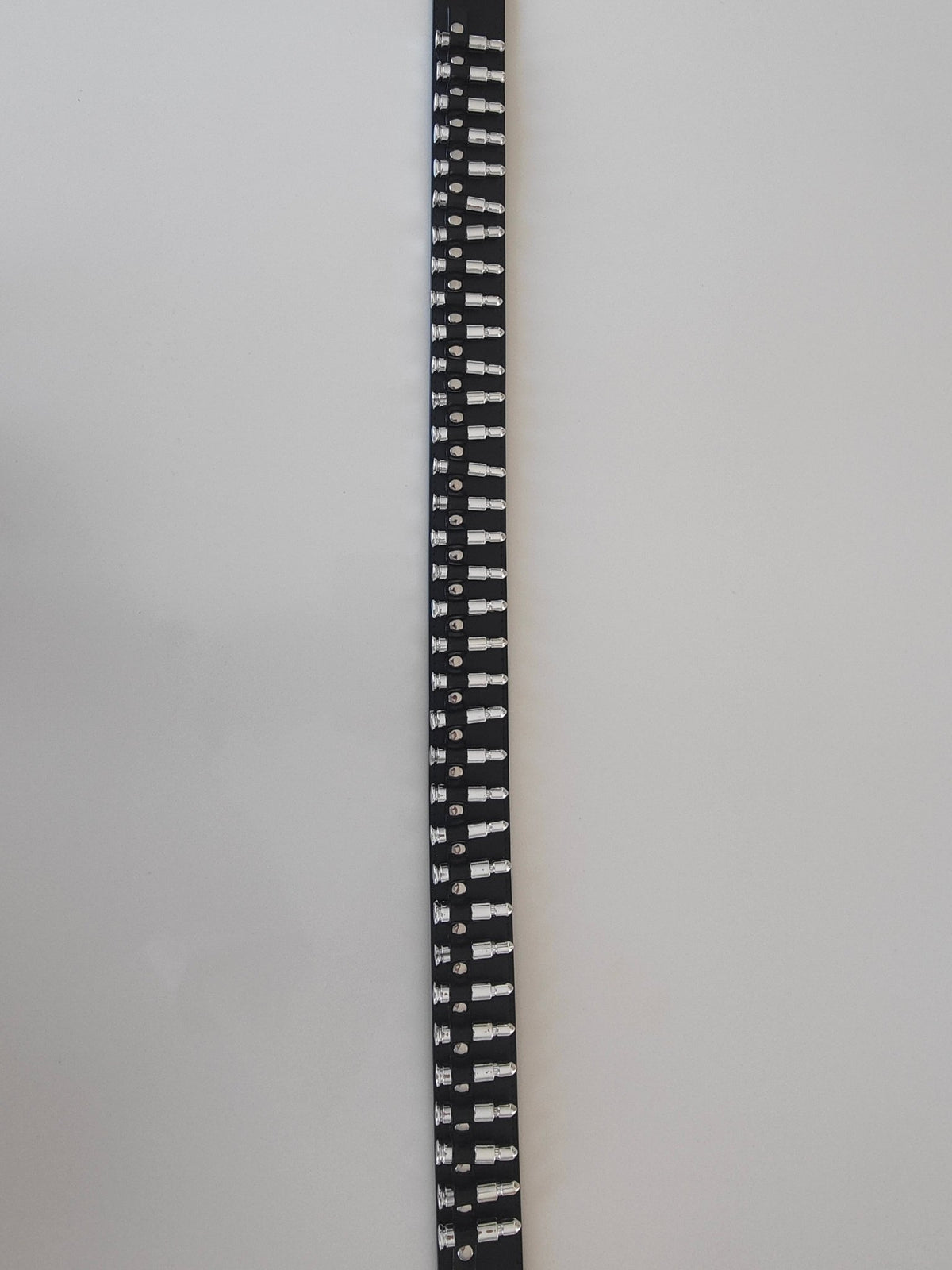 Ceinture noire à balles argentées - Metalvest