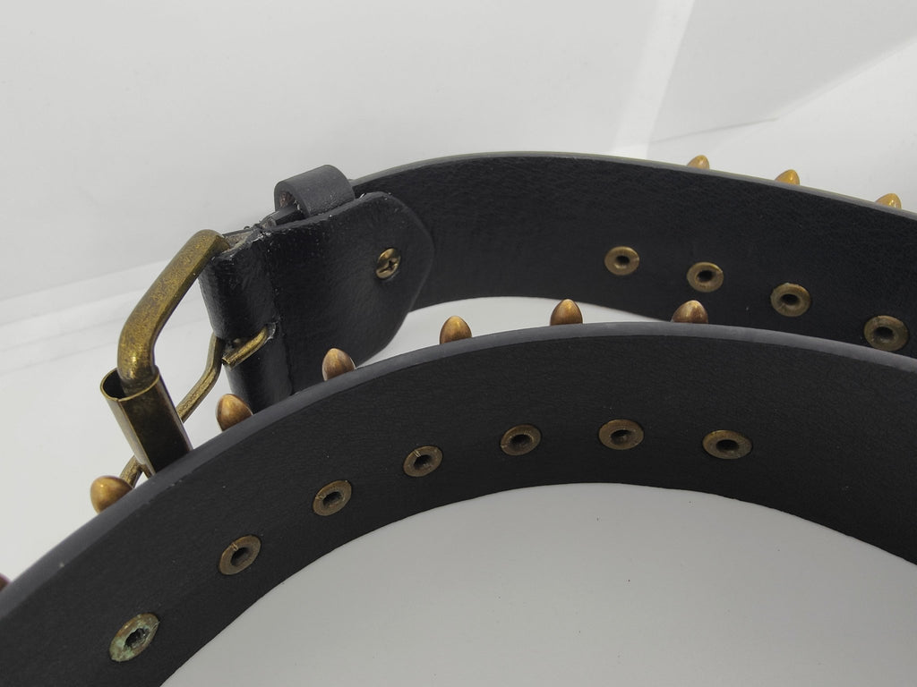 Ceinture noire à balles couleur bronze - Metalvest