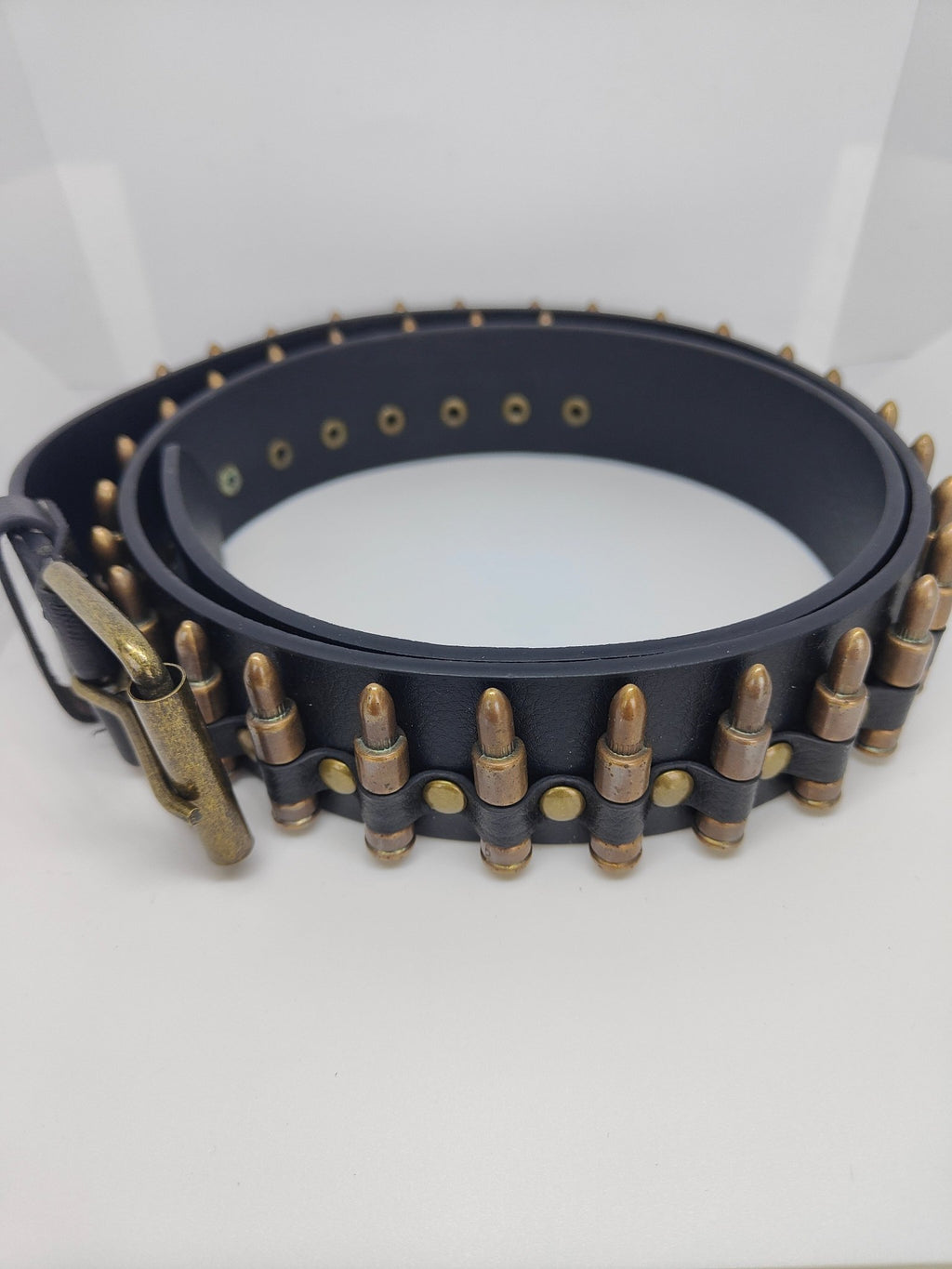 Ceinture noire à balles couleur bronze - Metalvest