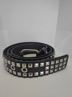 Ceinture noire cloutée, clous pyramidaux - Metalvest