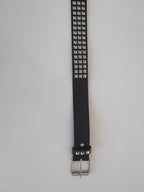 Ceinture noire cloutée, clous pyramidaux - Metalvest