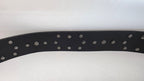 Ceinture noire robuste et épaisse, croix et clous rivetés - Metalvest