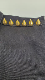 Lot de 10 pointes dorées brillantes 10x15 mm fixation à vis - Metalvest