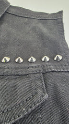 Lot de 10 pointes noires brillantes 10x5 mm en alliage massif fixation à vis - Metalvest