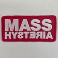 Patch Mass Hysteria Blanc Et Rouge Fond Rouge - Metalvest