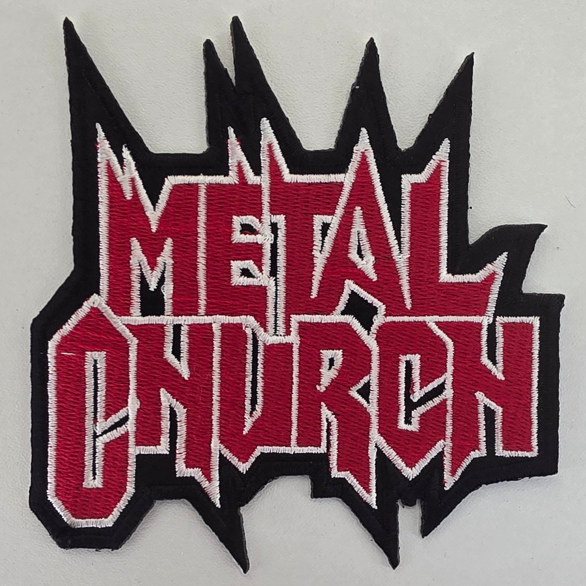 Patch Metal Church Rouge Et Blanc Cut-Out - Metalvest
