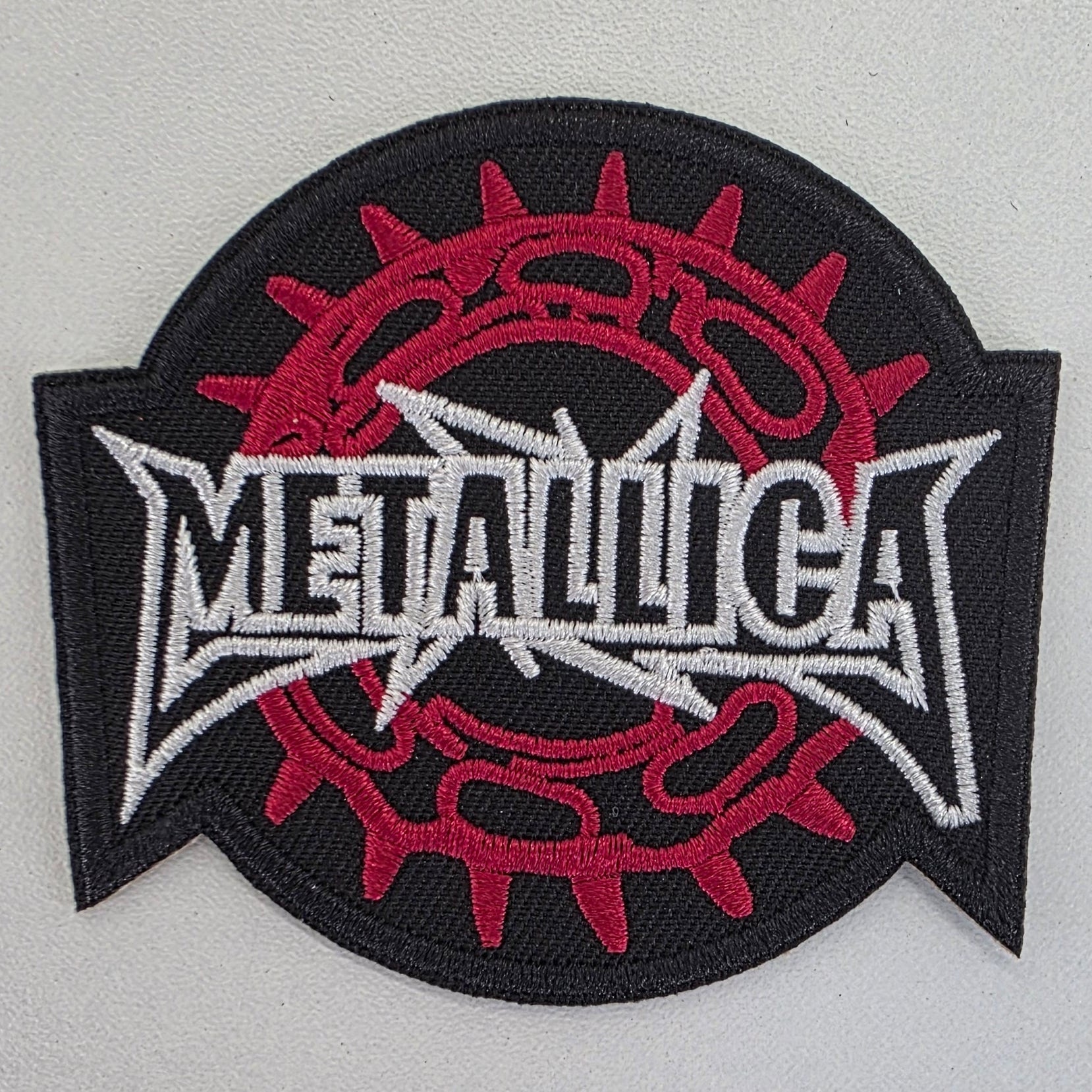Patch Metallica Logo Blanc Et Rouge - Metalvest