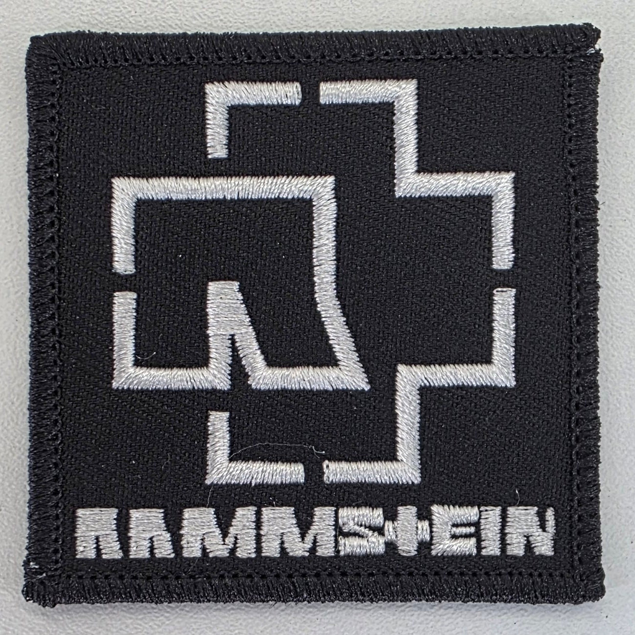 Patch Rammstein Blanc Carré - Metalvest