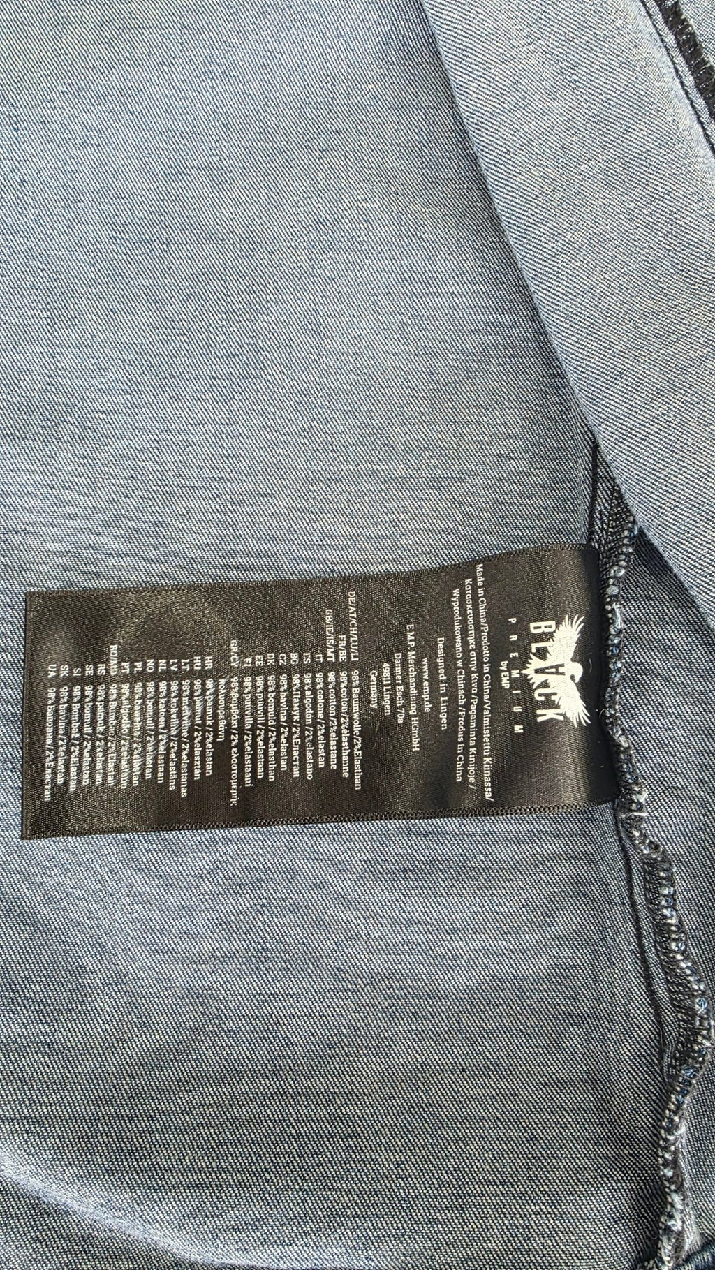 Veste à patches sur mesure bleue clair - Metalvest